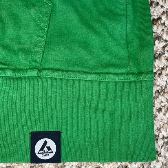 American Giant Lightweight Long Sleeve Full Zip Hoodie - Green - Picture 6 of 13